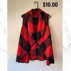 Red/Black Checkered Vest